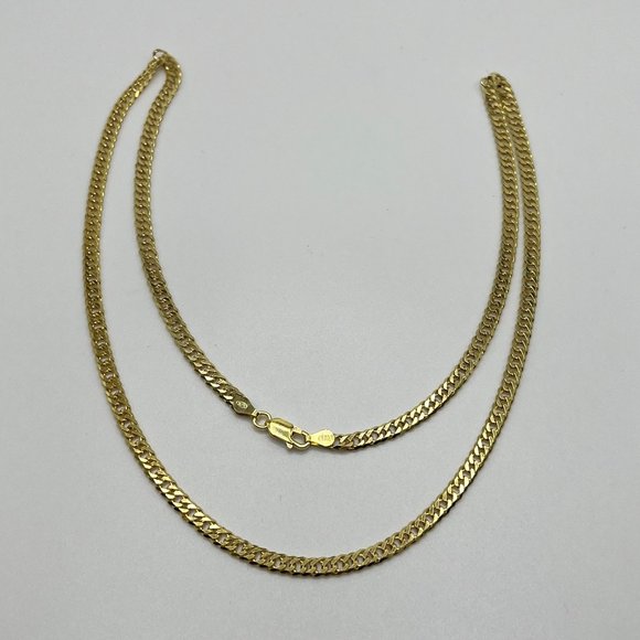 Silver/Gold 22" Miami Cuban Double Curb Chain - 925 Italy - Mens/Ladies/Unisex - Picture 10 of 11
